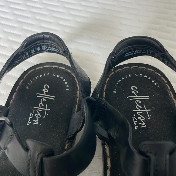 CLARKS COLLECTION BLACK LEATHER - Picture 7 of 9